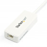 StarTech.com Adaptateur USB 3.0 vers Ethernet Gigabit - Carte Réseau Externe USB vers 1 Port RJ45 - Blanc