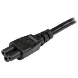 StarTech.com Cordon d'alimentation en trèfle Schuko CEE7 vers C5 de 1m pour ordinateur portable - M/F - Noir