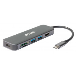 D-Link Hub USB-C 6-en-1...