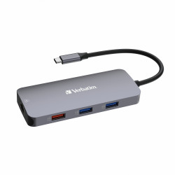 Verbatim CMH-09 USB Type-C 10000 Mbit/s Argent