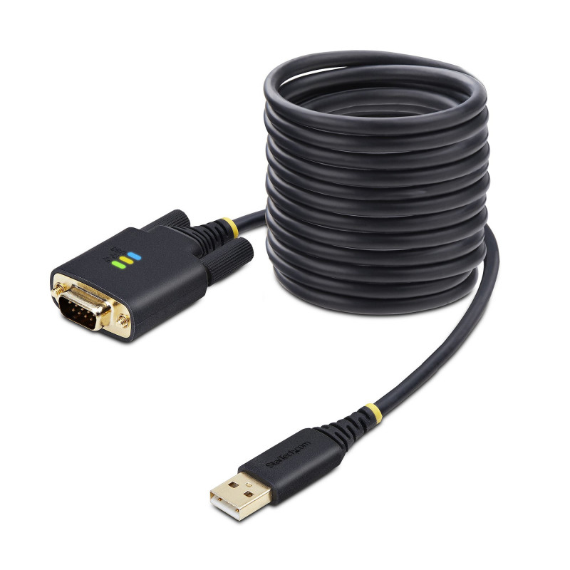 StarTech.com Adaptateur USB vers Série de 3m - COM Rétention, Câble Adaptateur/Convertisseur USB RS232, Vis/Écrous Intercha