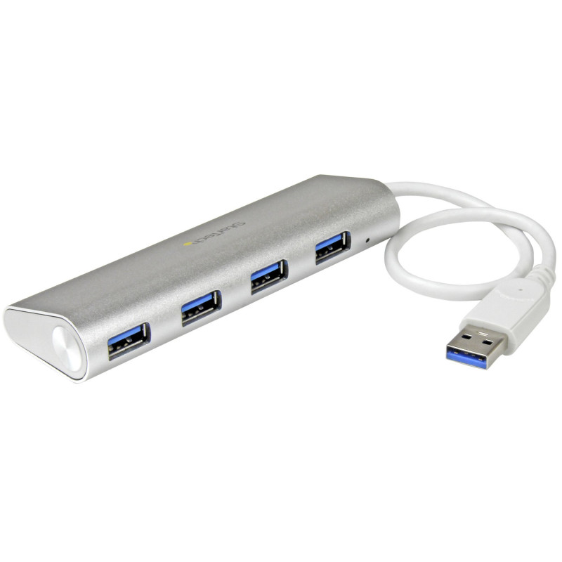StarTech.com Hub USB à 4 Ports avec Ethernet, USB-A, Gigabit Ethernet/GbE, USB 5Gbps, Design Robuste, Alimentation par Bus, Hu