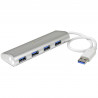StarTech.com Hub USB à 4 Ports avec Ethernet, USB-A, Gigabit Ethernet/GbE, USB 5Gbps, Design Robuste, Alimentation par Bus, Hu