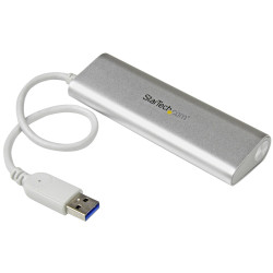 StarTech.com Hub USB à 4 Ports avec Ethernet, USB-A, Gigabit Ethernet/GbE, USB 5Gbps, Design Robuste, Alimentation par Bus, Hu