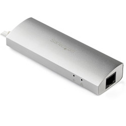 StarTech.com Hub USB à 3 Ports avec Ethernet, USB-A, Gigabit Ethernet/GbE, USB 5Gbps, Design Robuste, Alimentation par Bus, Hu