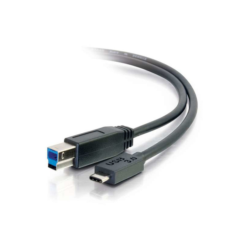 C2G USB 3.0, C - Standard B, 3m câble USB USB 3.2 Gen 1 (3.1 Gen 1) USB C USB B Noir