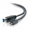 C2G USB 3.0, C - Standard B, 3m câble USB USB 3.2 Gen 1 (3.1 Gen 1) USB C USB B Noir