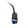C2G USB 3.0, C - Standard B, 3m câble USB USB 3.2 Gen 1 (3.1 Gen 1) USB C USB B Noir