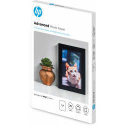 HP Papier photo Advanced brillant sans bordure - 25 feuilles/10 x 15 cm