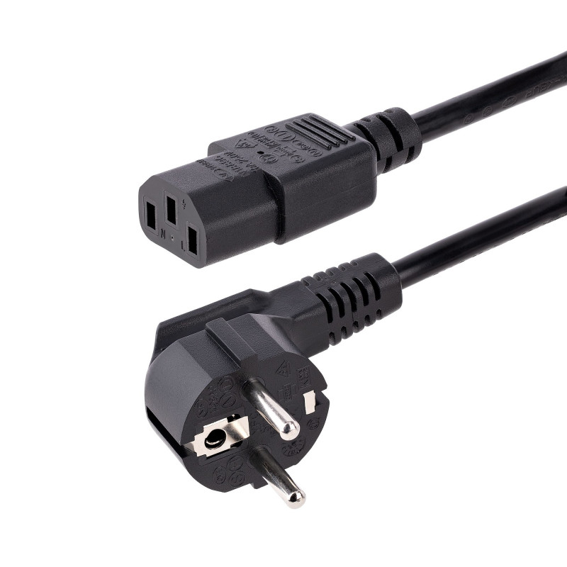 StarTech.com Cordon d'Alimentation PC de 1m - Câble Alimentation, 18AWG, 10A 250V - Cordon d'Alimentation pour Ordinateur Schu