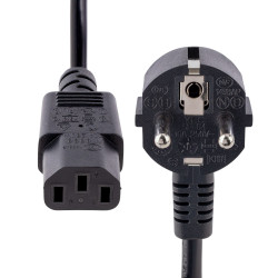 StarTech.com Cordon d'Alimentation PC de 1m - Câble Alimentation, 18AWG, 10A 250V - Cordon d'Alimentation pour Ordinateur Schu