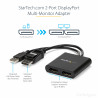 StarTech.com Répartiteur DisplayPort 1.2 à Deux Moniteurs, Adaptateur Multi-Moniteur DisplayPort vers 2x DP, Hub MST Double p