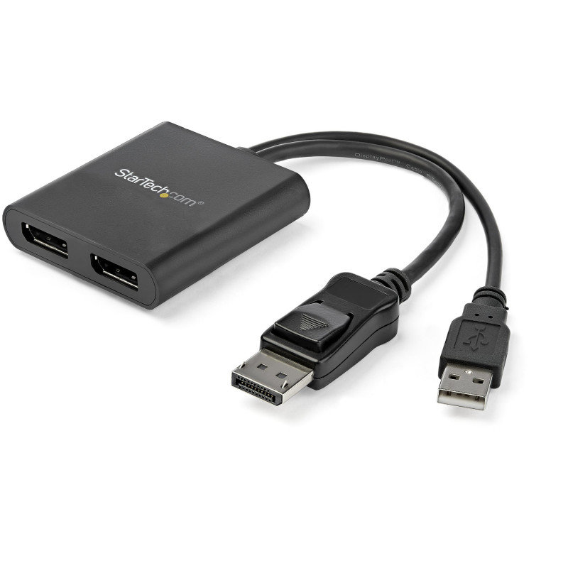 StarTech.com Répartiteur DisplayPort 1.2 à Deux Moniteurs, Adaptateur Multi-Moniteur DisplayPort vers 2x DP, Hub MST Double p