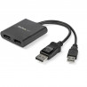 StarTech.com Répartiteur DisplayPort 1.2 à Deux Moniteurs, Adaptateur Multi-Moniteur DisplayPort vers 2x DP, Hub MST Double p
