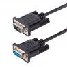 StarTech.com Câble Série RS232 Null Modem de 3m - Cordon DB9 Mâle Femelle - Câble Série Croisé avec Blindage Al-Mylar - P