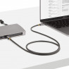 StarTech.com Câble USB4 de 1m 40Gbps, 240W (5A) Power Delivery, 8K 120Hz/4K 240Hz DP Alt Mode, Câble USB-C Certifié USB-IF -
