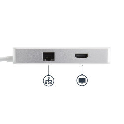 StarTech.com Adaptateur multiport USB-C avec lecteur de carte SD (UHS-II), Power Delivery 100 W et ports HDMI 4K, GbE et USB 3.