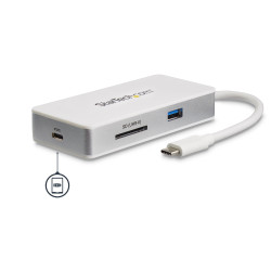 StarTech.com Adaptateur multiport USB-C avec lecteur de carte SD (UHS-II), Power Delivery 100 W et ports HDMI 4K, GbE et USB 3.