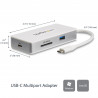 StarTech.com Adaptateur multiport USB-C avec lecteur de carte SD (UHS-II), Power Delivery 100 W et ports HDMI 4K, GbE et USB 3.