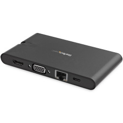 StarTech.com Adaptateur Multiport USB-C - Mini Dock USB Type C avec 4k HDMI ou 1080p VGA - 100W Power Delivery Passthrough, Hub