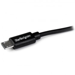 StarTech.com Chargeur pour voiture double avec câble Micro USB et port USB 2.0 - Haute puissance 21W / 4,2A - Noir