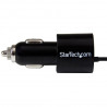 StarTech.com Chargeur pour voiture double avec câble Micro USB et port USB 2.0 - Haute puissance 21W / 4,2A - Noir