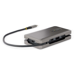 StarTech.com Adaptateur Multiport USB-C - 4K60Hz HDMI/VGA - Hub USB 3 Ports - 100W Power Delivery Pass-Through, GbE, Mini Stati