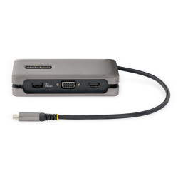 StarTech.com Adaptateur Multiport USB-C - 4K60Hz HDMI/VGA - Hub USB 3 Ports - 100W Power Delivery Pass-Through, GbE, Mini Stati