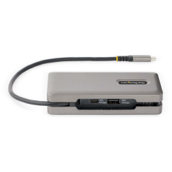 StarTech.com Adaptateur Multiport USB-C - 4K60Hz HDMI/VGA - Hub USB 3 Ports - 100W Power Delivery Pass-Through, GbE, Mini Stati