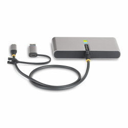 StarTech.com Hub USB-C à 2 Ports USB-A avec Ethernet et RS-232, Dongle USB-C vers USB-A, 100W PD Pass-Through, 2x USB-A 5Gbps,