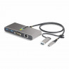 StarTech.com Hub USB-C à 2 Ports USB-A avec Ethernet et RS-232, Dongle USB-C vers USB-A, 100W PD Pass-Through, 2x USB-A 5Gbps,
