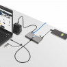 StarTech.com Hub USB-C à 2 Ports USB-A avec Ethernet et RS-232, Dongle USB-C vers USB-A, 100W PD Pass-Through, 2x USB-A 5Gbps,