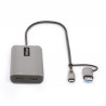 StarTech.com Adaptateur Multiport USB-C avec Dongle USB-C vers USB-A, Double HDMI (4K30Hz/1080p60Hz), 3x USB-A 5Gbps, Mini Stat