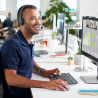Logitech 981-000593 écouteur/casque Avec fil Arceau Bureau/Centre d'appels Noir