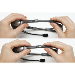 Logitech 981-000593 écouteur/casque Avec fil Arceau Bureau/Centre d'appels Noir