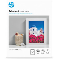HP Papier photo Advanced brillant sans bordure - 25 feuilles/13 x 18 cm