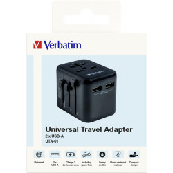 Verbatim 49543 adaptateur prise d'alimentation Universel Noir