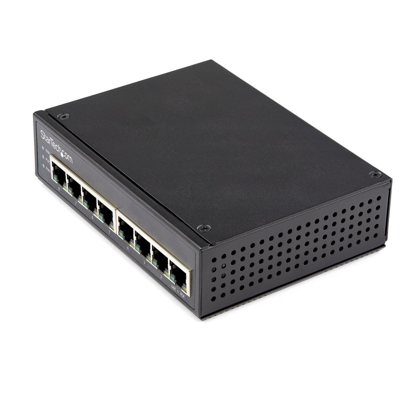 StarTech.com Switch Industriel PoE Gigabit 8 Ports - 30W - Repartiteur Power Over Ethernet - Switch PoE+ GbE Non Géré - Commu