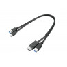 Lenovo 4X91D11453 câble USB USB 3.2 Gen 1 (3.1 Gen 1) 0,43 m USB A USB B Noir