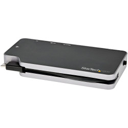 StarTech.com Adaptateur Multiport USB C - USB-C vers 4K HDMI ou VGA avec 100W Power Delivery Pass-through, 2-Port 10Gbps USB Hu