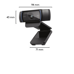 Logitech 960-001055 webcam 3 MP 1920 x 1080 pixels USB 2.0 Noir