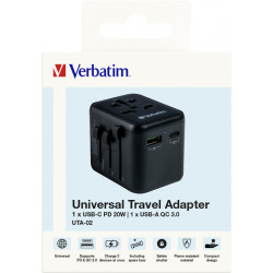 Verbatim 49544 adaptateur prise d'alimentation Universel Noir