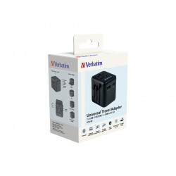 Verbatim 49544 adaptateur prise d'alimentation Universel Noir