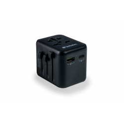 Verbatim 49544 adaptateur prise d'alimentation Universel Noir