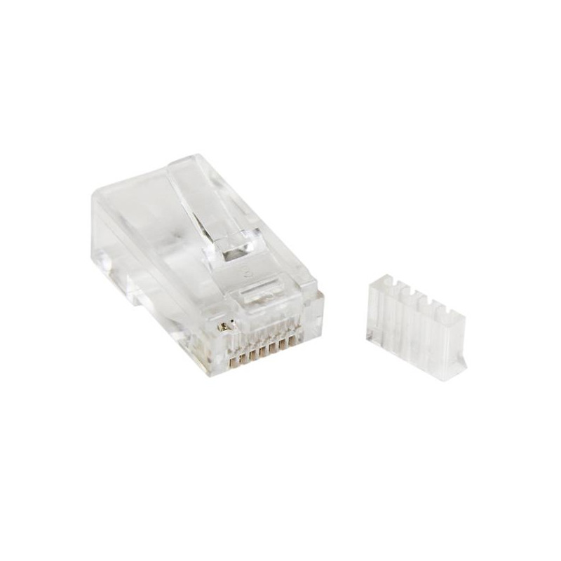 StarTech.com Fiche modulaire Cat6 RJ45 pour fil solide - Paquet de 50 - Transparent