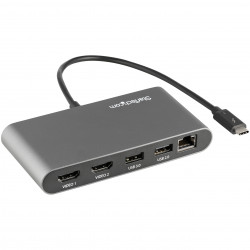 StarTech.com Mini Dock Thunderbolt 3 - Station d'Accueil Portable pour Deux Écrans avec HDMI 4K 60Hz, 2 x Hub USB-A (3.0/2.0),