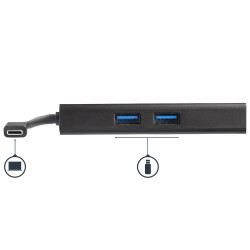StarTech.com Adaptateur Multiport USB-C - Mini Station d'Accueil USB-C avec 4K HDMI - 60W Power Delivery Pass-Through, GbE, 2x 