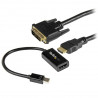 StarTech.com Kit de connectiques Mini DisplayPort vers DVI - Convertisseur actif Mini DP vers HDMI avec câble HDMI vers DVI de