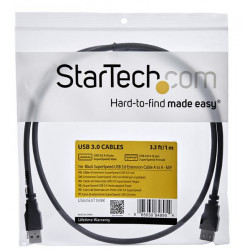 StarTech.com Câble d'extension noir SuperSpeed USB 3.0 A vers A 1 m - M/F