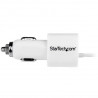 StarTech.com Chargeur pour voiture double avec câble Micro USB et port USB 2.0 - Haute puissance 21W / 4,2A - Blanc